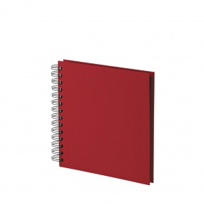 Rössler Soho fotóalbum/scrapbook (18x18 cm, 30 lap, spirálos, fekete lapok) piros