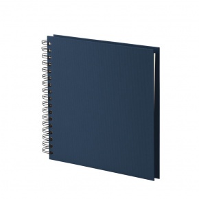 Rössler Soho fotóalbum/scrapbook (23x23 cm, 30 lap, spirálos, fehér lapok) navy/kék