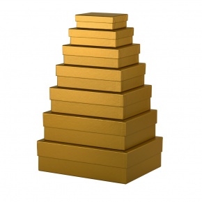 Rössler ajándékdoboz (22x30x9 cm) metál gold