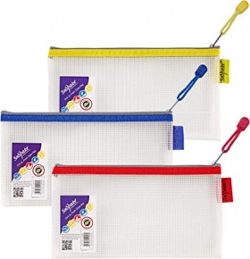 Snopake EVA Mesh Zippa Bag (24x13 cm) - tároló tasak zipzárral - színes DL