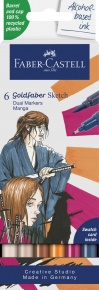 Faber-Castell Goldfaber Filctoll készlet 6db-os, kétvégű, Manga