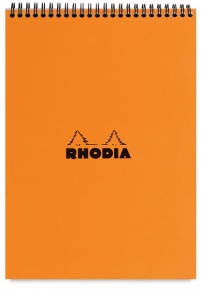 Clairefontaine Rhodia Classic narancs spirálblokk, 80lap, vonalas 14,8x21cm