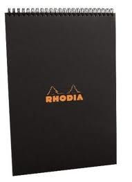 Clairefontaine Rhodia Classic fekete spirálblokk, kockás 80lap, 21x29,7cm