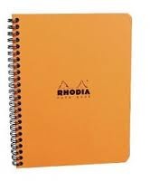 Clairefontaine Rhodia Classic narancs spirálfüzet, kockás 80lap, 16x21cm