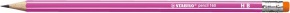 Stabilo Neon testű grafitceruza 160 radíros véggel HB pink