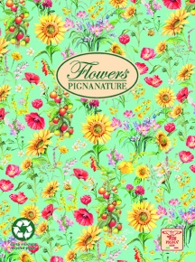 Pigna spirálfüzet, A4, 60 lap, vonalas, 8-féle, Nature Flowers