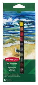 Derwent Academy tubusos akvarell készlet 12ml, 12 db