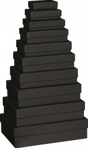 Stewo ajándékdoboz (14x9x4 cm, 7.méret) One Colour, fekete