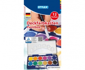 Stylex festékkészlet 12db-os +1db fehér tempera