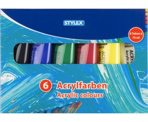 Stylex acrylfesték készlet, 6db x 75ml