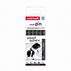 Uni PIN 5 darabos rajzmarker készlet Manga Shonen