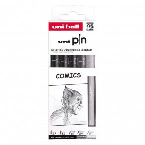 Uni PIN 5 darabos rajzmarker készlet Comics