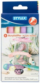 Stylex acrylfilc készlet, pasztell, 6db-os
