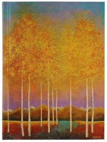 Peter Pauper Press Notesz 21x16cm, 160 old. von. arany fák, Moonlit Aspens