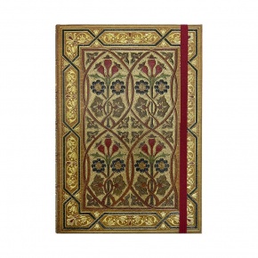 BSB notesz (12,7x17,8 cm, 160 old. vonalas, gumis, arany gerinc) Art Nouveau (5)