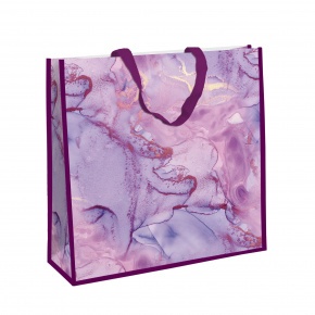 Eurowrap ajándéktasak PP (jumbo 45x45x20 cm) pink márványmintás (4)