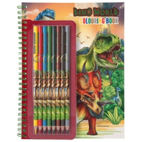 TOPModel matricás színező, 8db színes ceruzával Dino World (4)