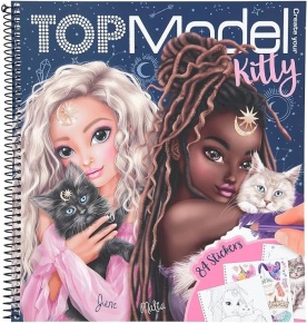 TOPModel kreatív színező matricákkal, Kitty, cicás