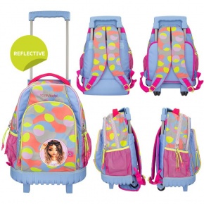 TOPModel iskolai hátizsák, húzható/trolley, színes mintás FLASH (4)