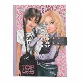 TOPModel számkódos napló, barátnős, cicás, REBEL KITTY (4)