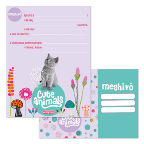 Ars Una Partimeghívó borítékkal CUTE ANIMALS- KITTEN (5368) 24