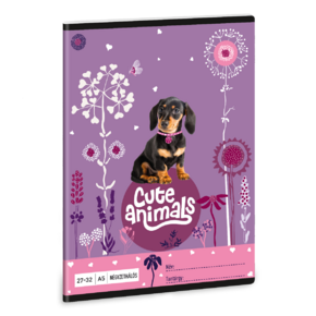 Ars Una 2732, négyzethálós A5 füzet Cute Animals-puppy (5369) 24
