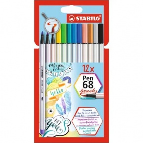 Stabilo Pen 68 brush 12 db-os ecsetfilc készlet