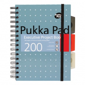 Traders Pukka Pad Executive Projekt Book spirálfüzet (A5, 200 old. von.) 3 féle metál szín