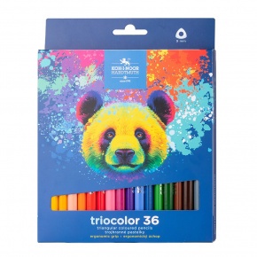 Koh-i-noor 3145/36 TRIOCOLOR Színes ceruza készlet, Medve, háromszögletű, vastag (9mm)