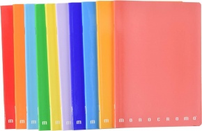 Pigna (2217785) Monocromo tűzött füzet, A5, 42 lap, négyzethálós, 12-féle szín