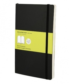 Moleskine Notesz QP618 Puha Fekete (L) Sima