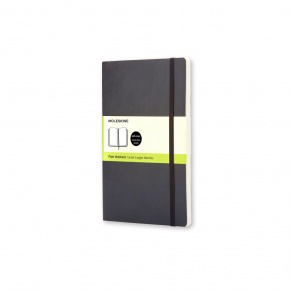 Moleskine Notesz QP618 Puha Fekete (L) Sima