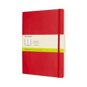 Moleskine Notesz QP623F2 Puha Skarlát Piros (XL) Sima