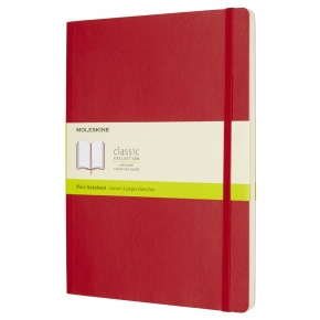 Moleskine Notesz QP623F2 Puha Skarlát Piros (XL) Sima