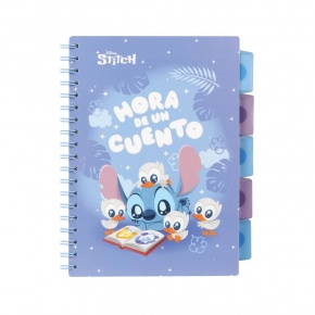 Peter Pen Spirálfüzet regiszteres, B5 100 lapos, Disney fashion STITCH