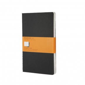 Moleskine Jegyzetfüzet Cahier (3db) QP316 Fekete (L) Vonalas