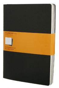 Moleskine Jegyzetfüzet Cahier (3db) QP321 Fekete (XL) Vonalas