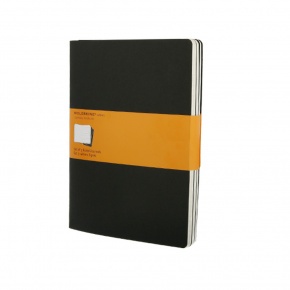 Moleskine Jegyzetfüzet Cahier (3db) QP321 Fekete (XL) Vonalas