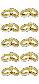 Rössler Matrica, kézzelkészített, esküvői/ arany gyűrűpár, 9db