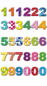 Rössler Matrica, kézzelkészített, színes számok