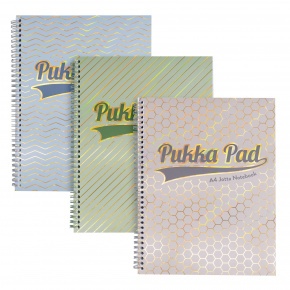 Traders Pukka Pad Jotta spirálfüzet (A4, 200old. vonalas), Haze, pasztell, 3-féle