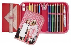 Scooli tolltartó (EberhardFaber írószerekkel töltött), Barbie