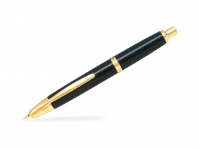 Pilot Capless GOLDEN ACCENTS töltőtoll, FEKETE - (M) heggyel (web)