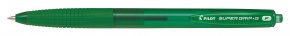 Pilot Super Grip G nyomógombos golyóstoll, zöld test, zöld tinta