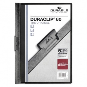 Durable Duraclip clip-mappa, 60 lapig, fekete