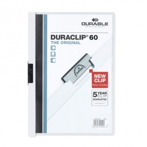 Durable Duraclip clip-mappa, 60 lapig, fehér