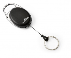 Durable névkitűzőtartó, kulcskarikával és LED-világítással, fekete, STYLE