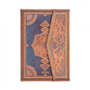 Paperblanks határidőnapló 2025, Safavid Indigo, Mini, Horizontal