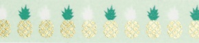 Folia mintás ragasztószalag (5m x 15mm) zöld, ananászos, Washi Tape