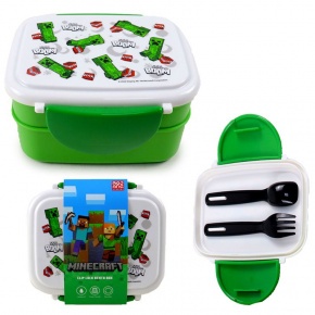 Puckator ételhordó doboz evőeszközökkel, Minecraft